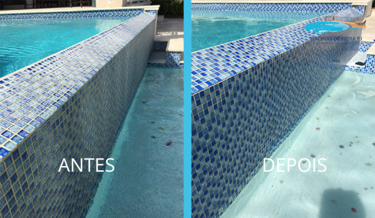 Antes e Depois da Piscina de Nosso Cliente