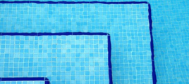 Piscina de nosso cliente após o serviço de instalação de azulejos